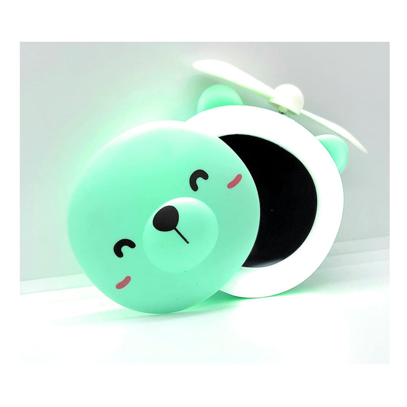 Travel Friendly LED Mirror With Built-In Fan
