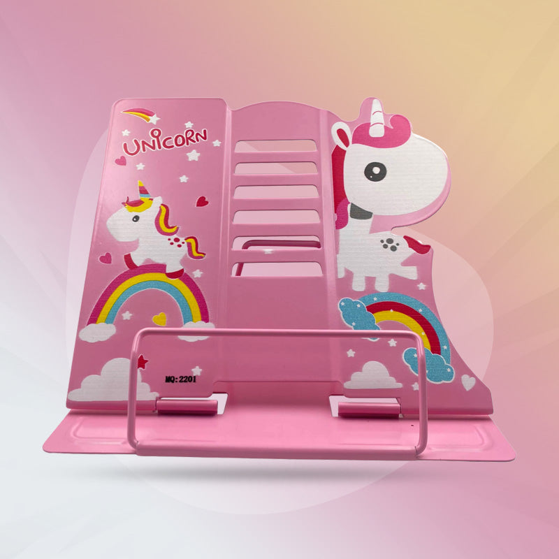 Book Stand Unicorn Adjustable Metal Book Stand for Kids