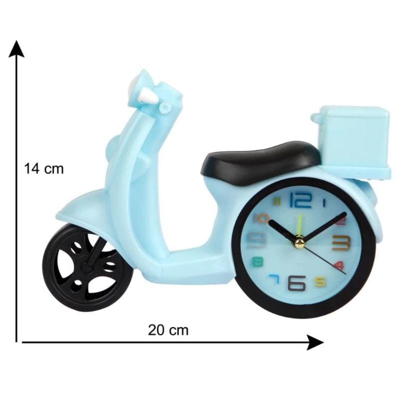 Motorcycle Scooty Shape Desk Alarm Clock – Kids Room Décor