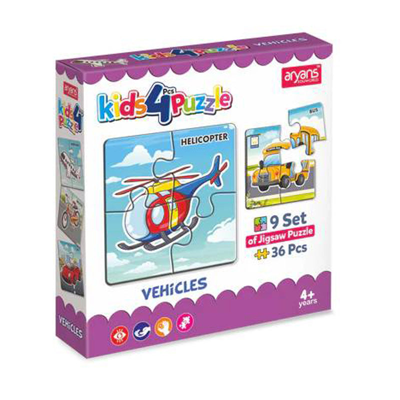 Kids 4 Pcs Puzzle Set | Educational Puzzles for Kids (Age 4+)