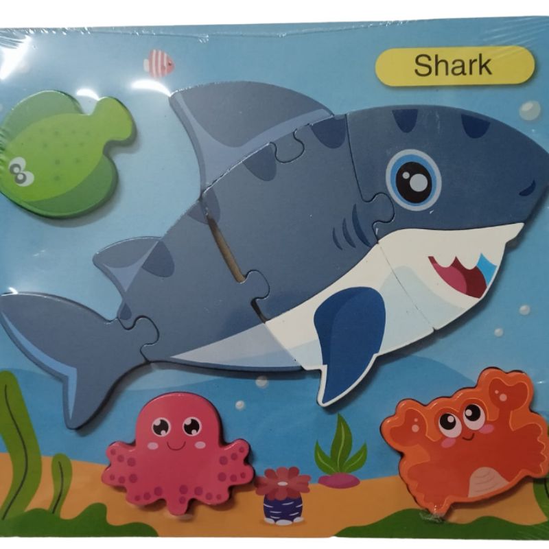 Wooden Animal Puzzles for Toddlers – Educational Toy (1–3 Years)