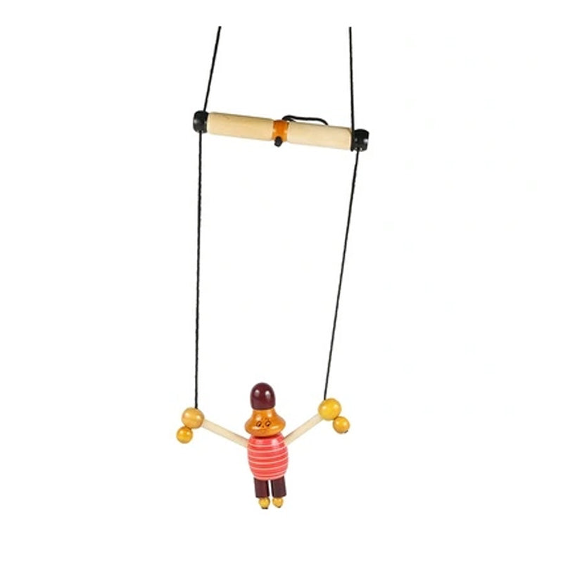 Channapatna Toys | Wooden Hanging Monkey Toy for Kids | Handmade Traditional Wooden Pull & Climbing Toy