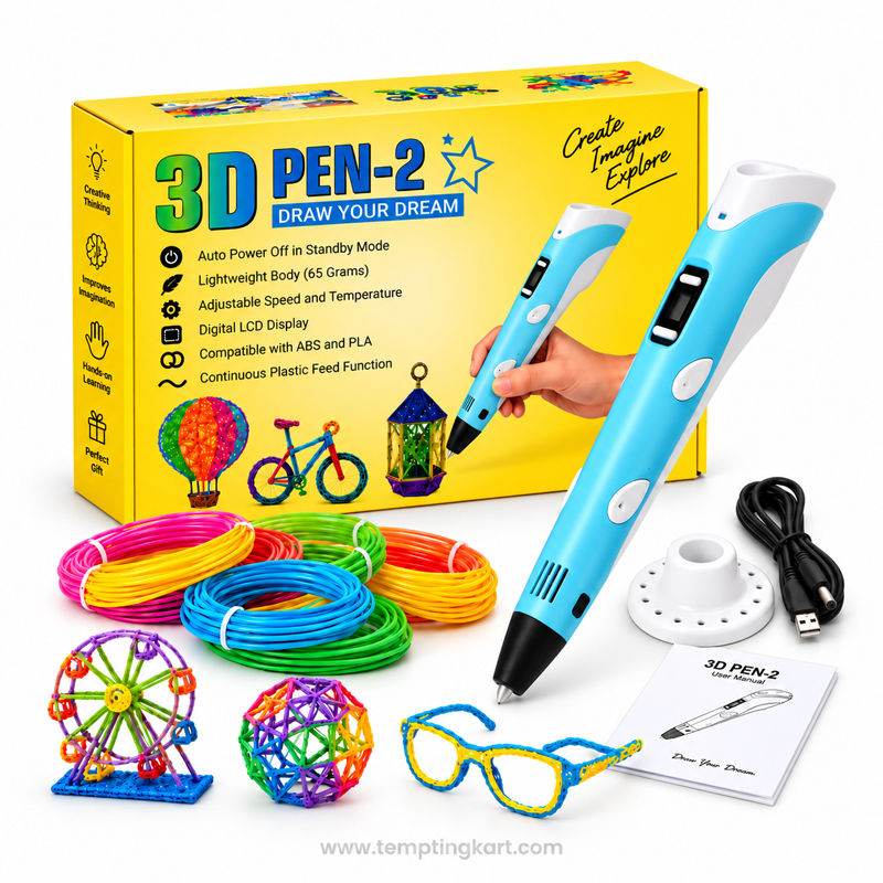 3D Pen | Drawing Pen with Colorful Filaments – Creative DIY Art & Craft Kit