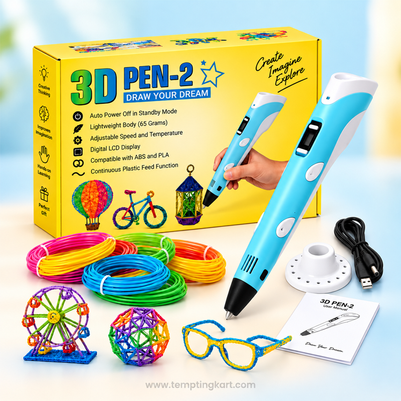 3D Pen | Drawing Pen with Colorful Filaments – Creative DIY Art & Craft Kit
