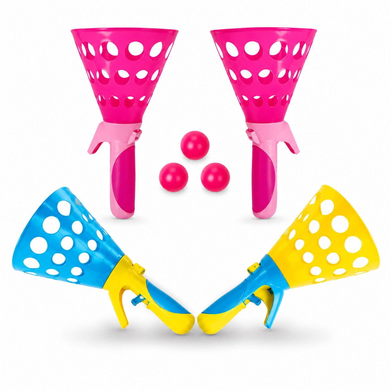 Pop & Catch Ball Launcher Game Set for Kids | Interactive Hand-Eye Coordination Outdoor & Indoor Toy