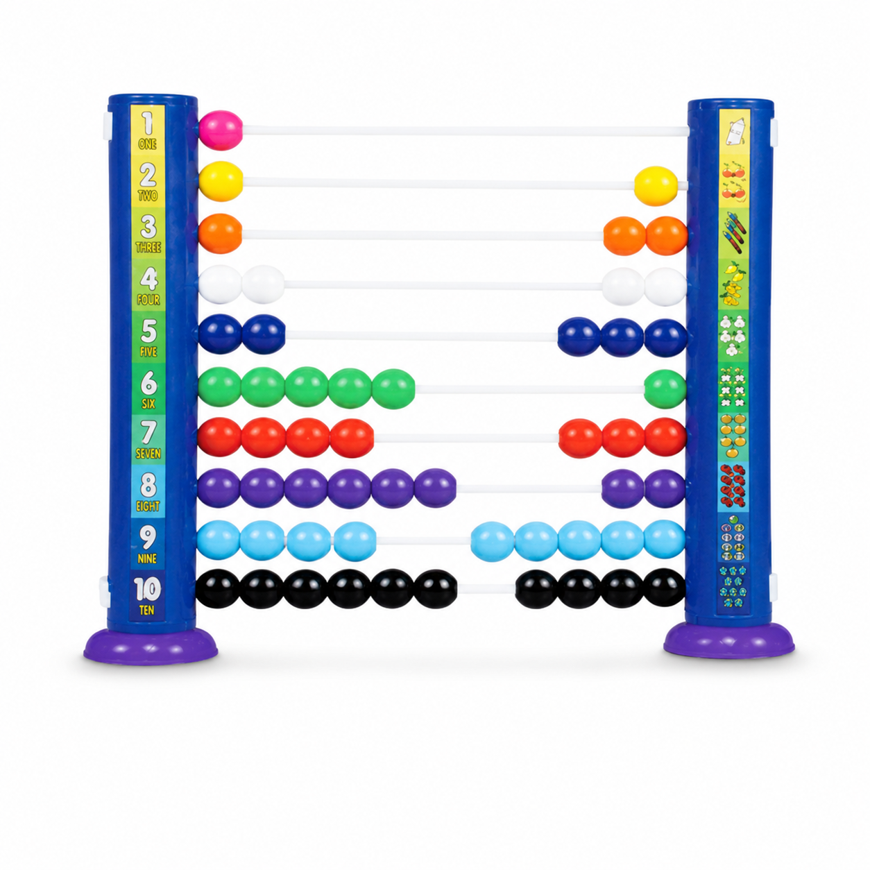 Educational PVC Counting Frame Abacus for Kids – Colorful Math Learning Toy & Number Counting Practice Board