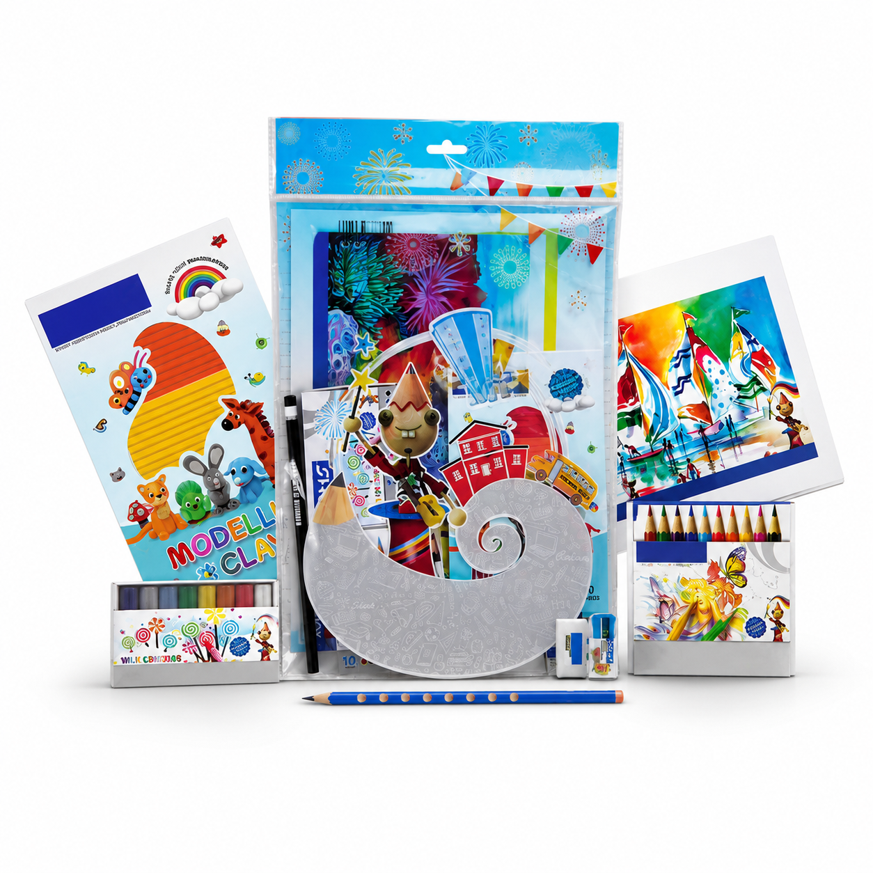 DOMS Fun Fiesta Art & Stationery Kit for Kids | Complete Creative Learning & Drawing Set (Art No. 80063)