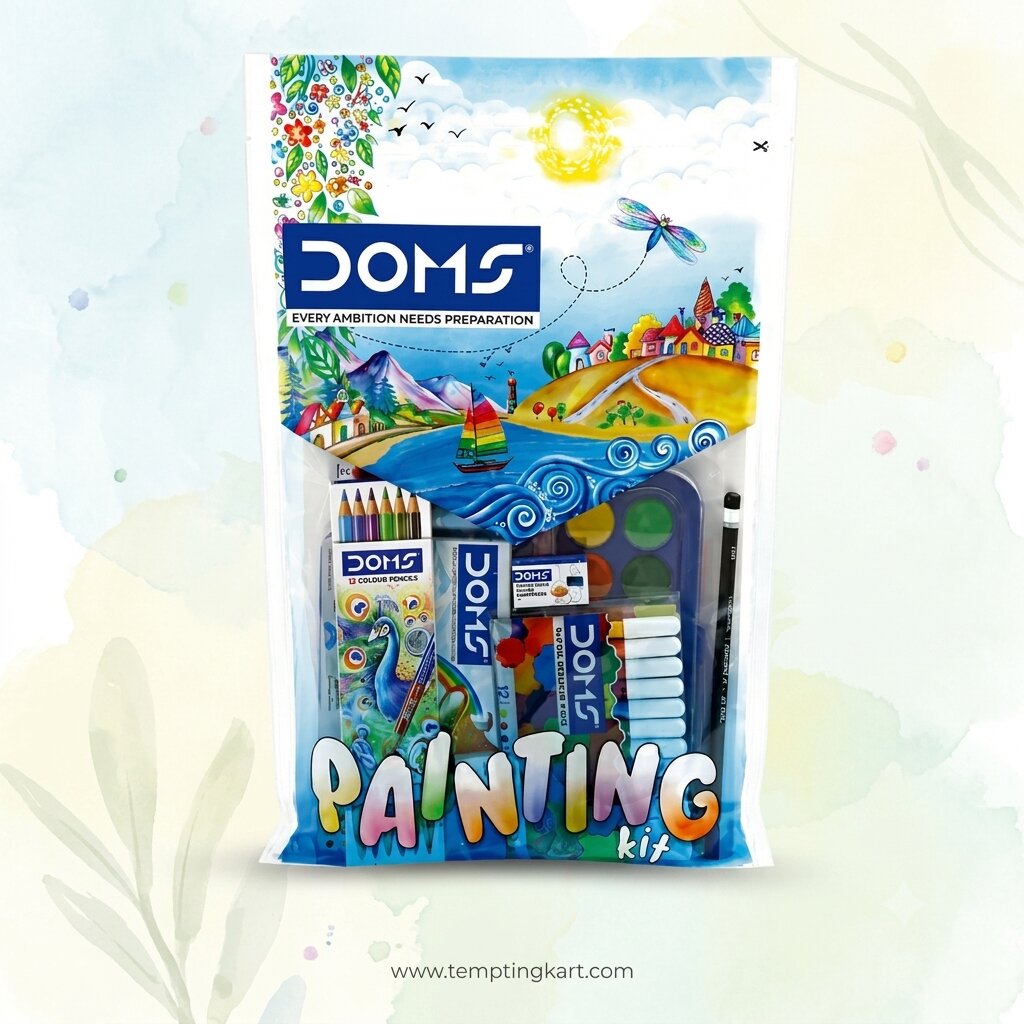 DOMS Painting Kit 7254 – Complete Drawing & Colouring Set for Kids | Art & Craft Gift Pack