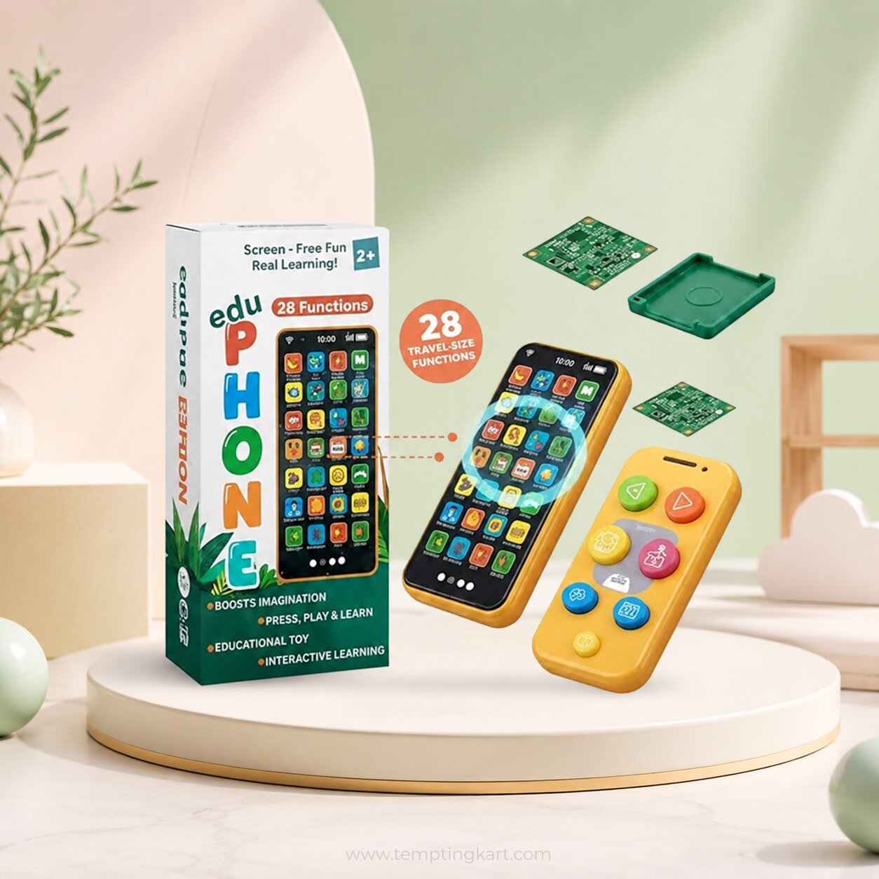 Educational Toy Phone for Kids – 28 Functions | Screen-Free Learning Phone for Toddlers (Ages 2+)