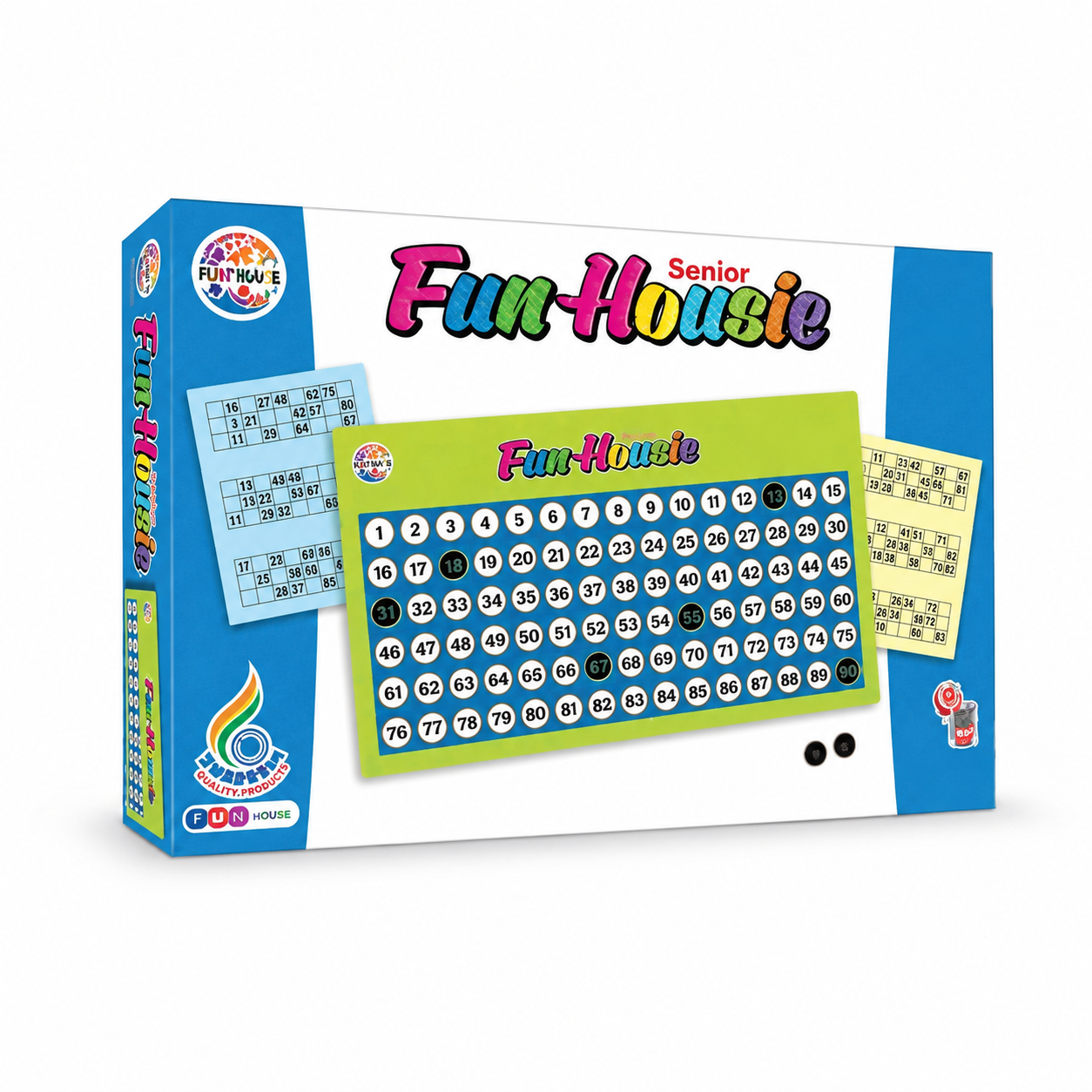 Fun Housie Senior 180 Tickets Family Board Game | Tambola & Bingo Game for Kids and Adults