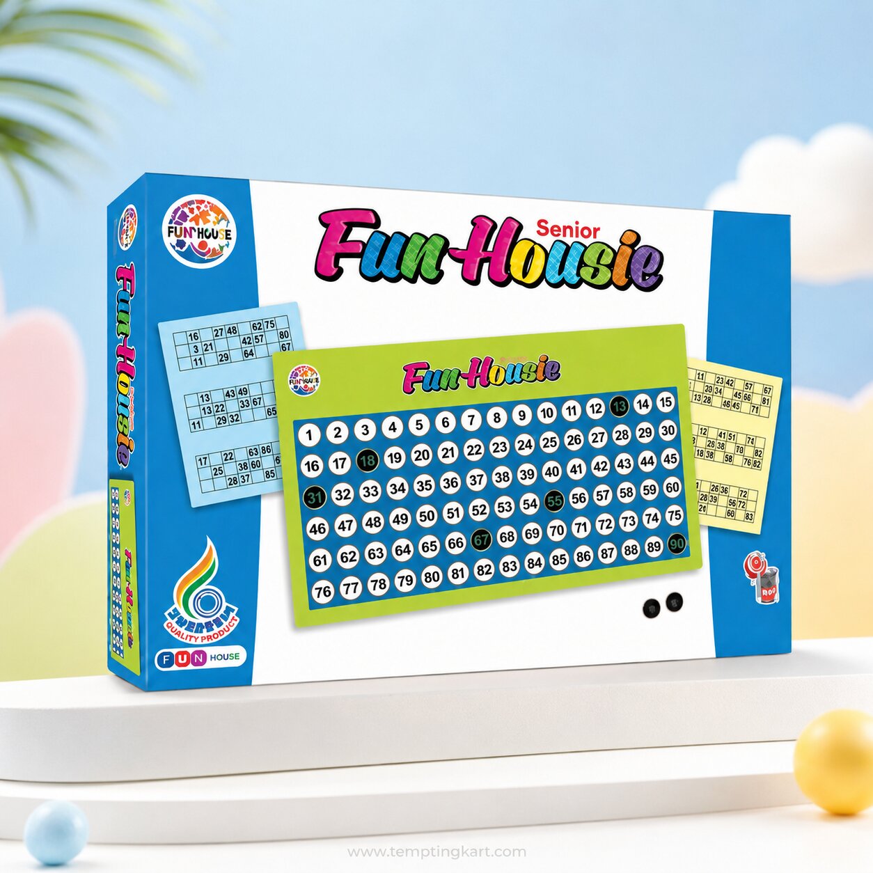 Fun Housie Senior 180 Tickets Family Board Game | Tambola & Bingo Game for Kids and Adults