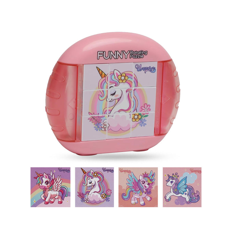 Unicorn Rotating Puzzle Toy for Kids – Funny Cube Puzzle Brain Game