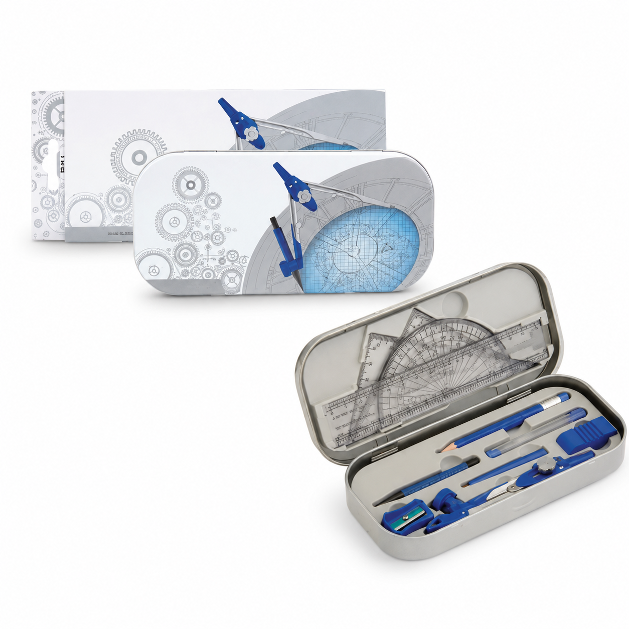 DOMS | ENGINEO Mathematical Drawing Instruments | Geometry Box Set with Compass, Divider & Mechanical Pencil