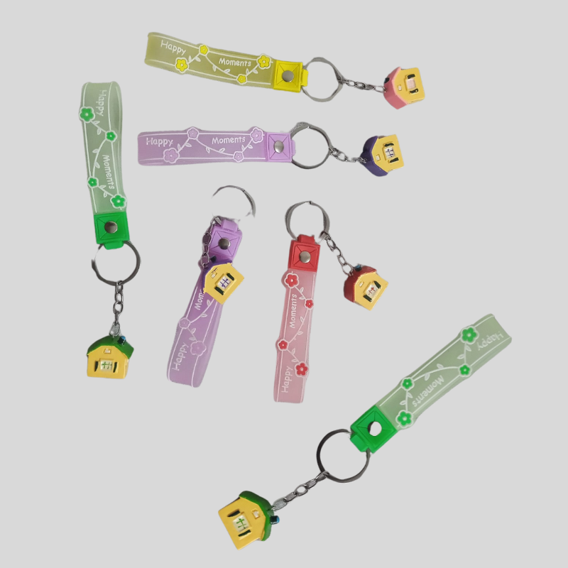 House Shape Soft Silicone Rubber Key Chain for Kids | Key Chains