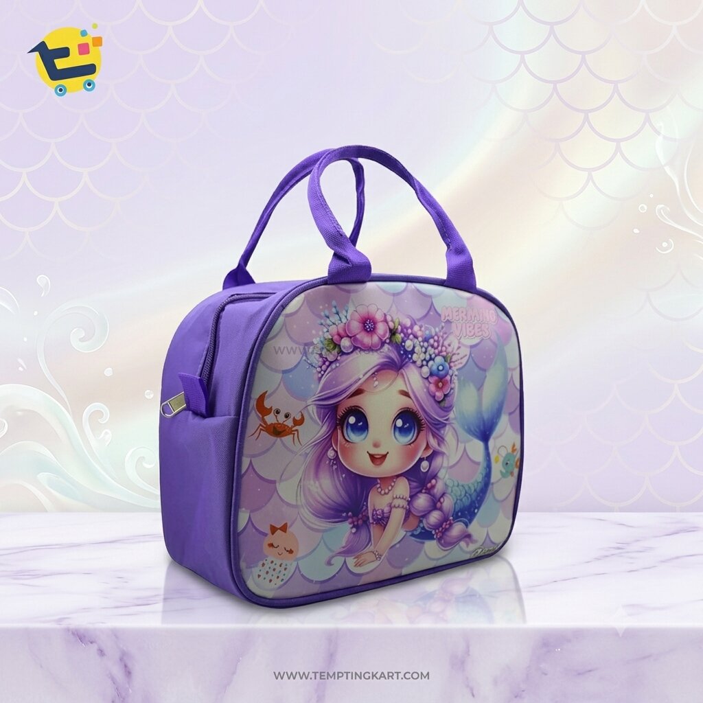 Mermaid Vibes Lunch Bag for Kids | Lunch Bag | Mermaid Tiffin Bag