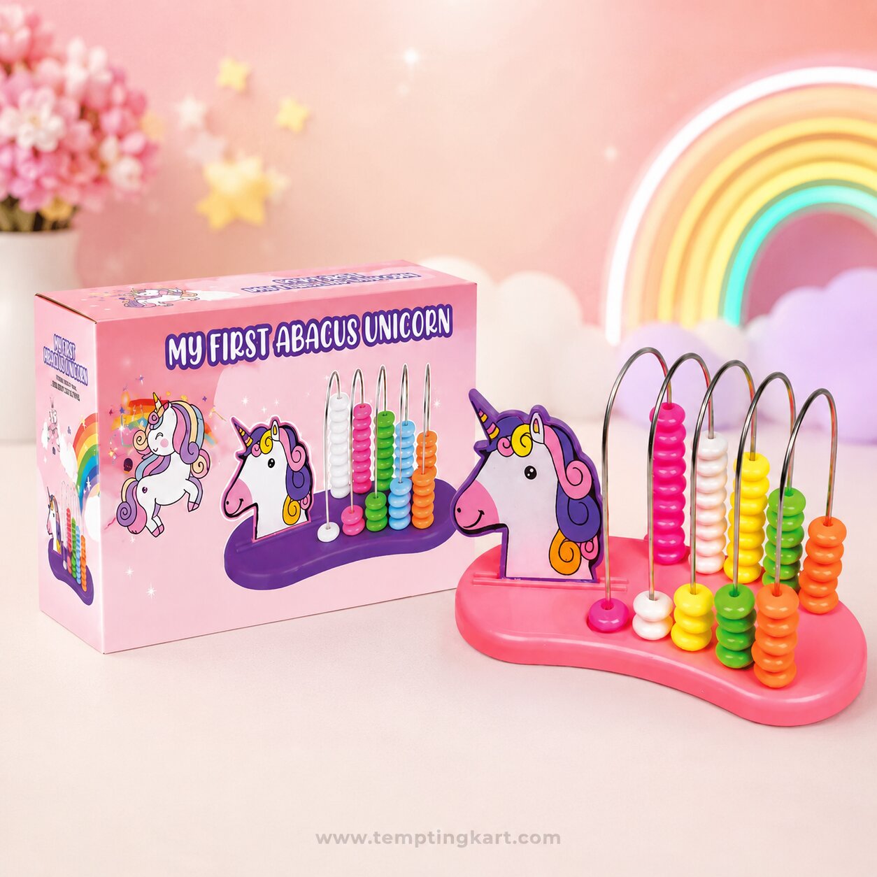 My First Abacus Unicorn Wooden Counting Bead Toy for Kids | Educational Math Learning & Number Skills Development