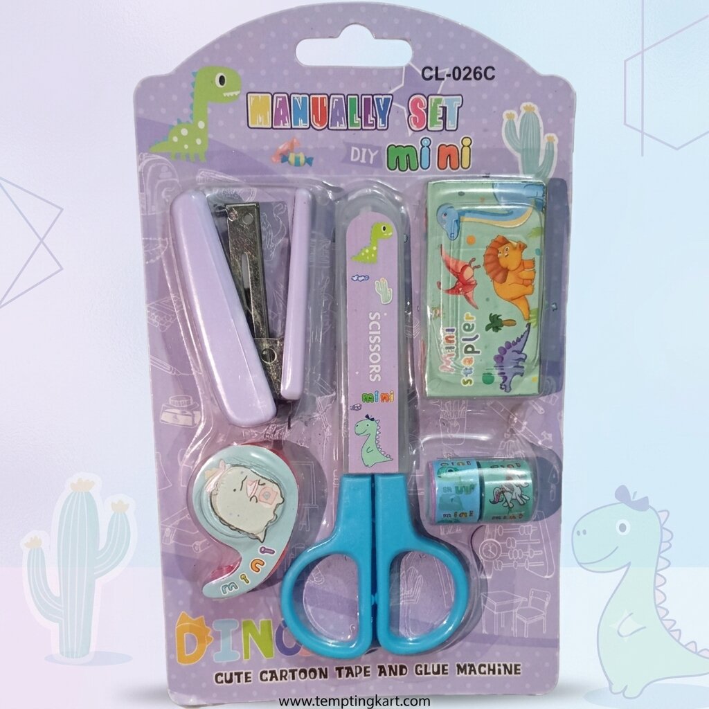 Scissor and Stapler Set | Manual Art & Craft Kit for Boys & Girls