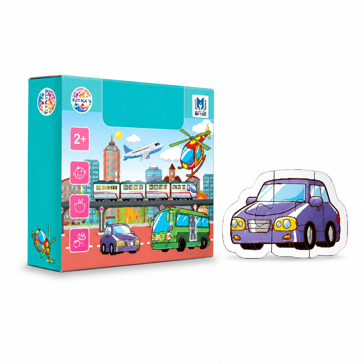 Transport Jigsaw Puzzle for Kids 2+ Years – 4-in-1 Educational Vehicle Puzzle Set