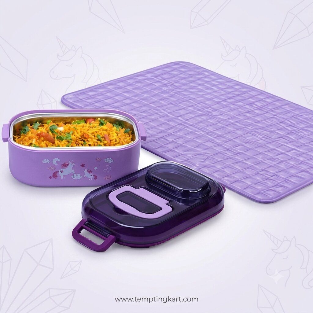 Unicorn Stainless Steel Lunch Box | Leakproof Food Storage Container for Kids & School
