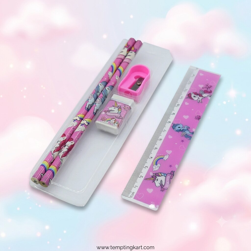 Unicorn Theme Pencil Gift Set | Return Gifts for Kids ( Pack of 1 )