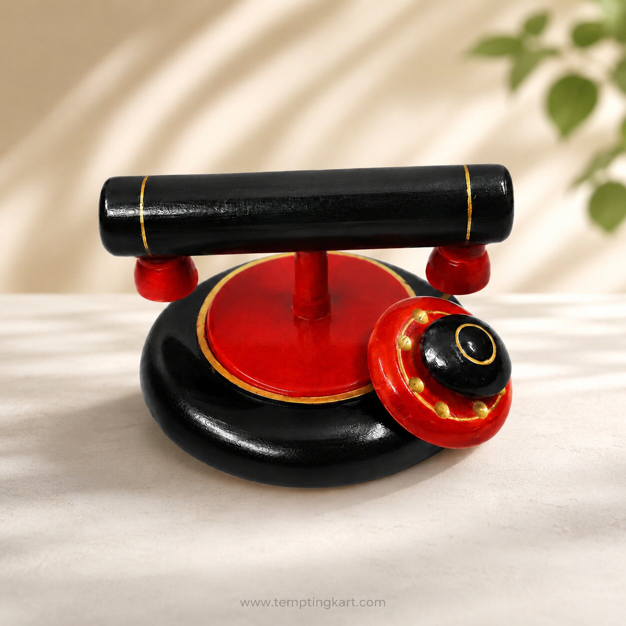Wooden Pull Along Telephone Toy | Handmade Wooden Vintage Phone Toy for Kids | Channapatna Toys