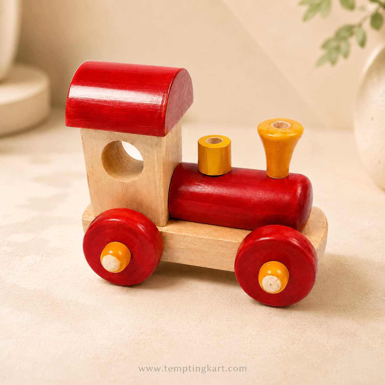 Wooden Train Engine Toy | Handmade Wooden Train Toy for Kids | Channapatna Toys