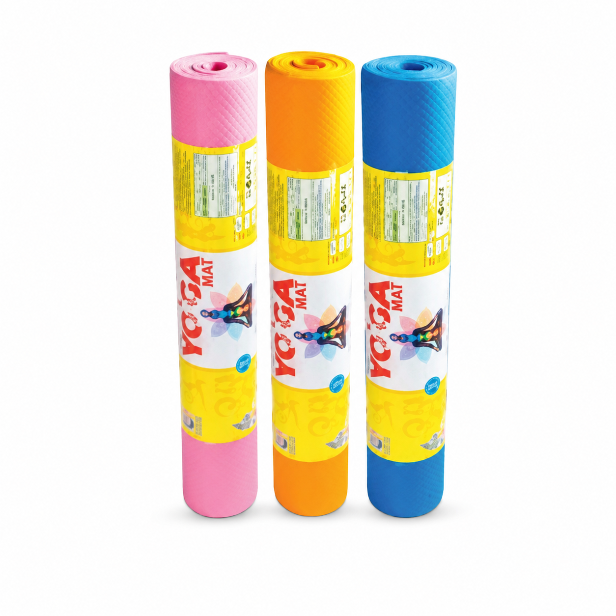 Yoga Mat | 4mm Non-Slip Exercise & Fitness Mat for Yoga, Pilates, Stretching & Home Workouts – Assorted Colors