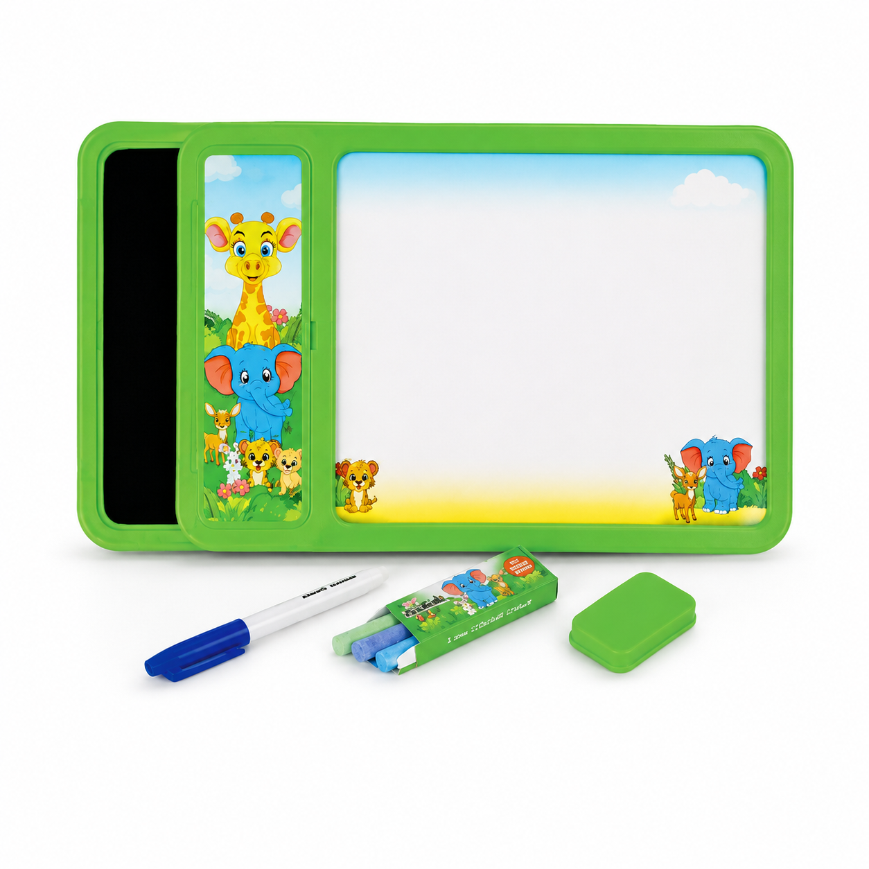 ZooKids Utility Slate for Kids with Marker & Eraser | Reusable Writing and Drawing Practice Board