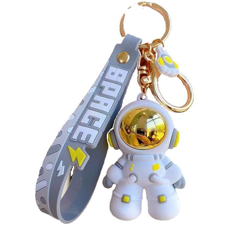 Spaceman 3D Silicone Keychain – Cute Astronaut Bag & Car Charm