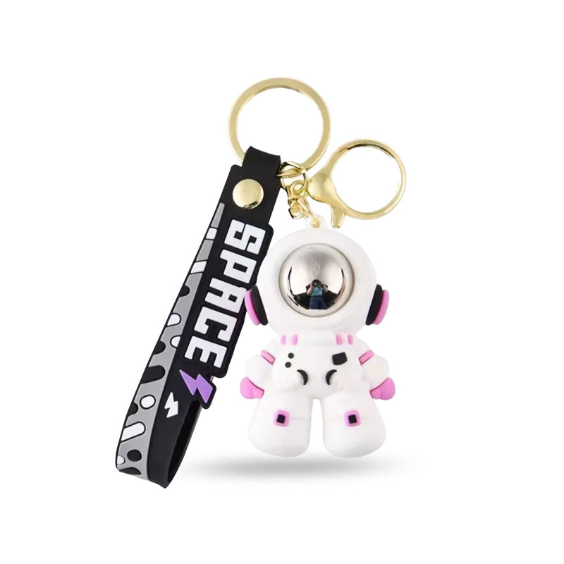 Spaceman 3D Silicone Keychain – Cute Astronaut Bag & Car Charm