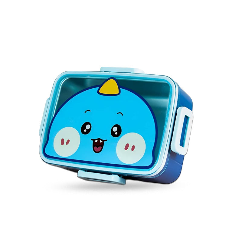 Cute Cartoon Stainless Steel Lunch Box – 2 Containers for Kids