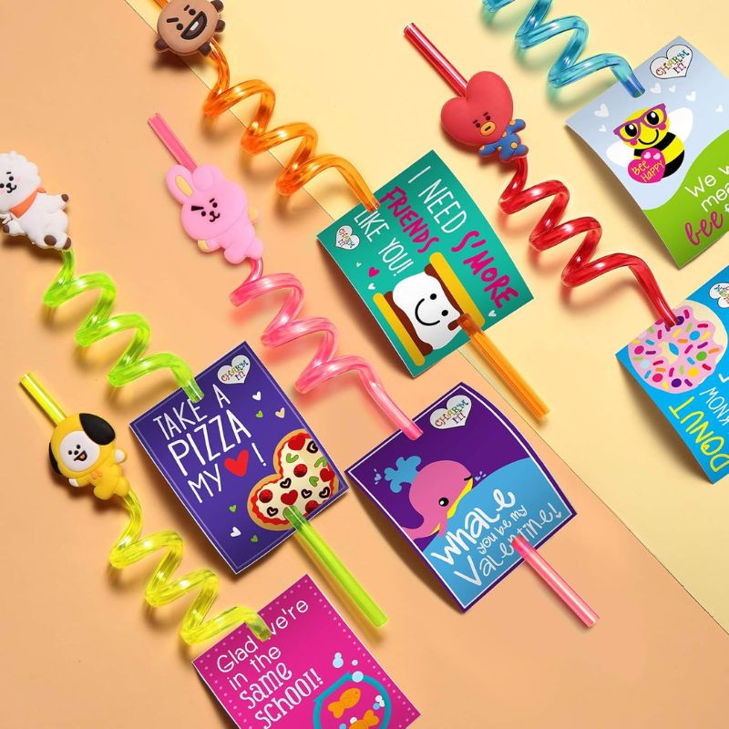 Cartoon Twisty Straws For Kids