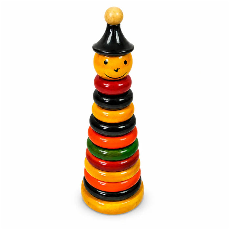 Channapatna Toys | Wooden Ring Stacker Toy | Handmade Educational Stacking & Sorting Toy for Kids