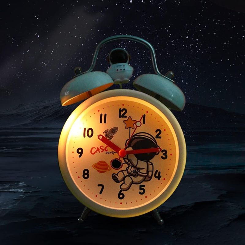 MULTI Twin Bell Analog Alarm Clock – Loud Twin Bell Retro Clock for Heavy Sleepers