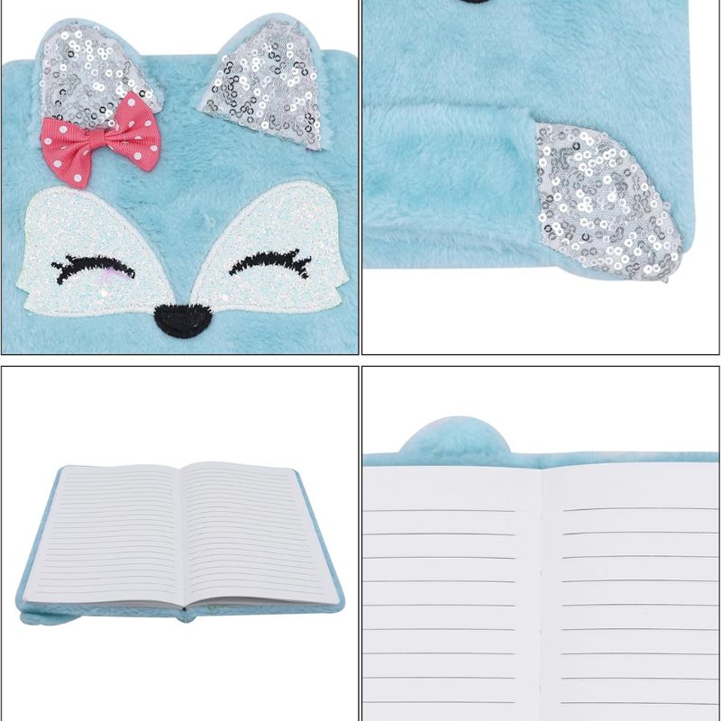 Lovely Animals Plush Notebook – A5, 160 Pages