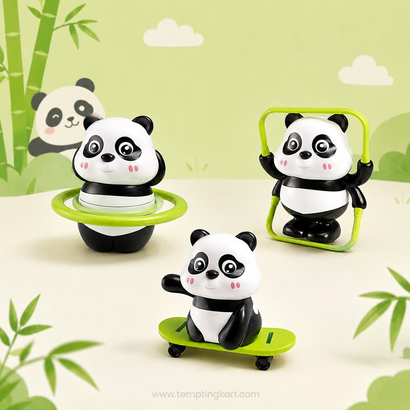 Battery-Free Panda Toy Set – Cute Panda Wind-Up Toys for Kids