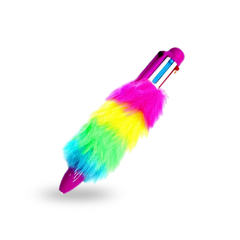 Cute Unicorn Furry Pen Multicolor