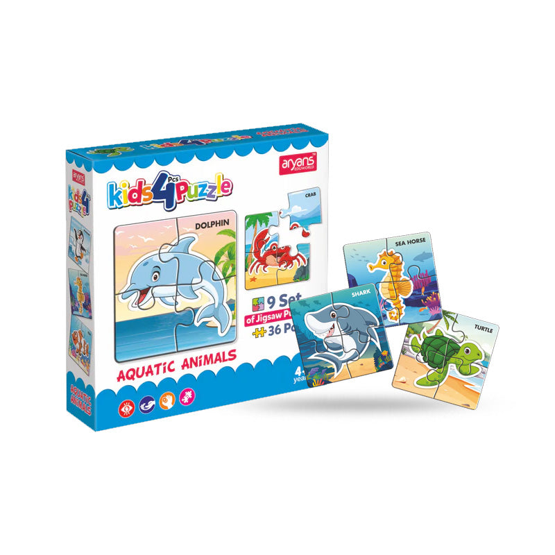 Kids 4 Pcs Puzzle Set | Educational Puzzles for Kids (Age 4+)