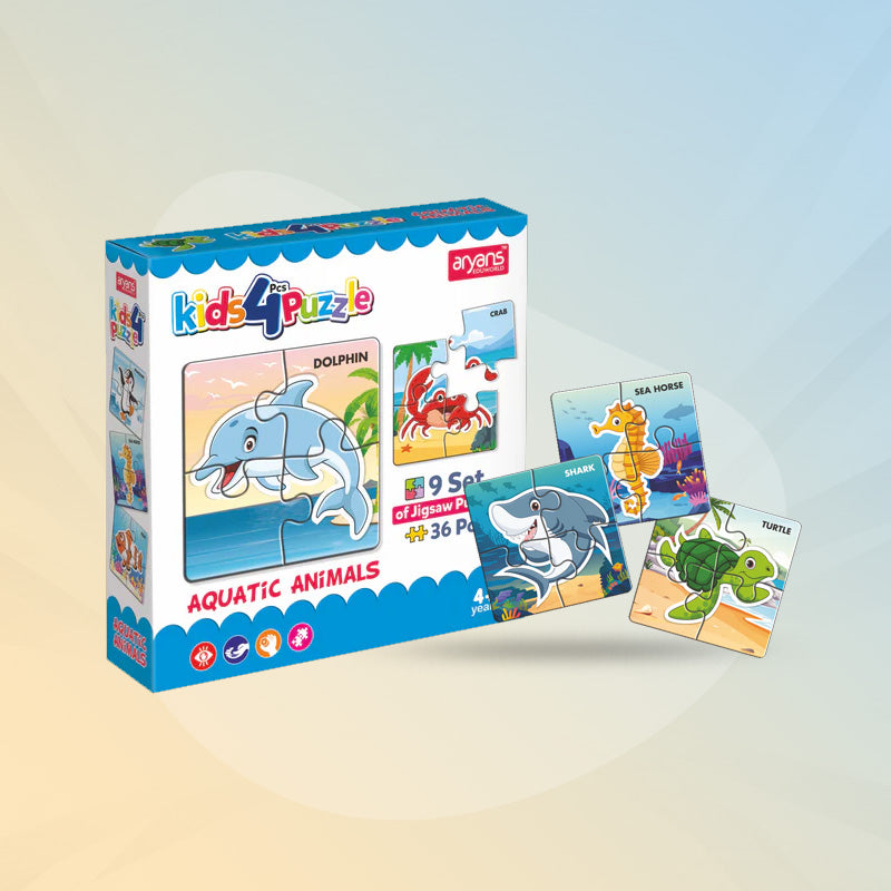 Kids 4 Pcs Puzzle Set | Educational Puzzles for Kids (Age 4+)
