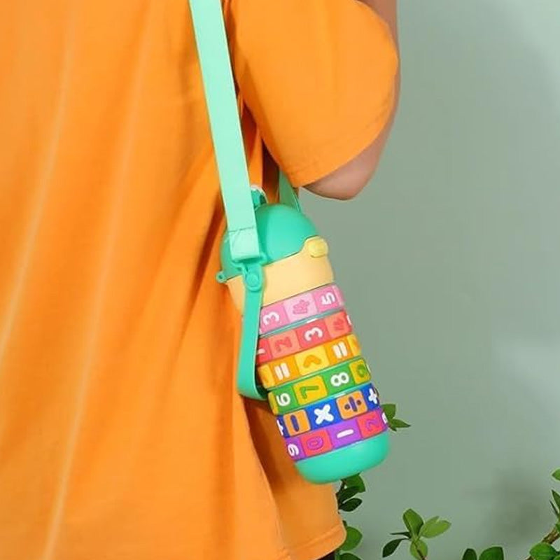 Kids Math Water Bottle – Educational Number Learning Sipper Bottle for Boys & Girls
