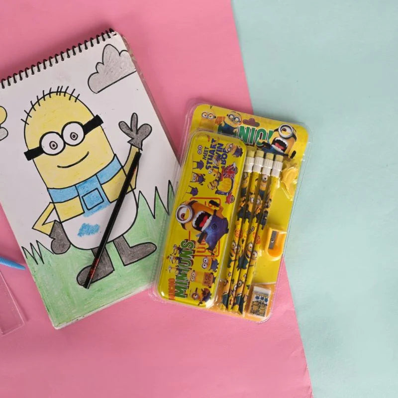 Stationery Set | Cartoon Themed Stationery Gift Set for Kids (Pack of 1)