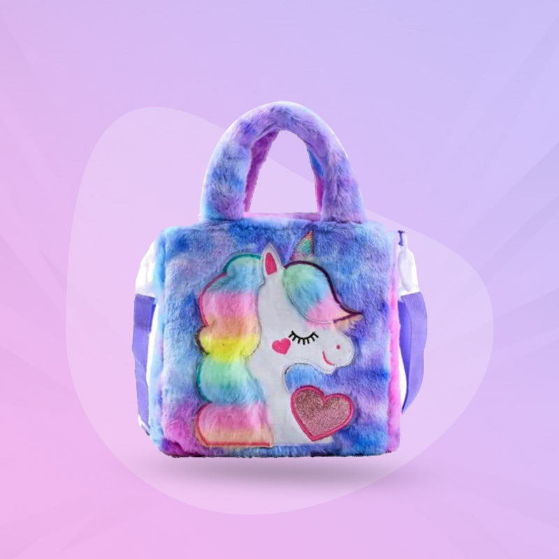 Girls Unicorn Soft Handbag