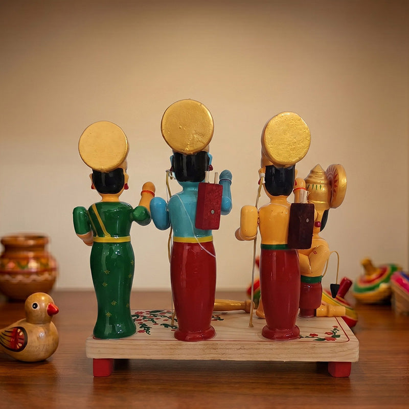 Handcrafted Rama Darbar Wooden Toy Set – Traditional Indian Decorative Figurine Collection | Channapatna Toys