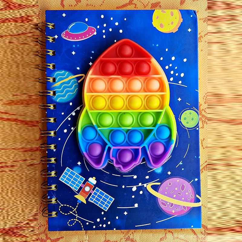 Pop Notebook for Kids | Spiral Notebook | Popit Diary