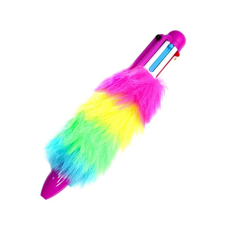 Unicorn Multicolor Feather Fur Ballpoint Pen