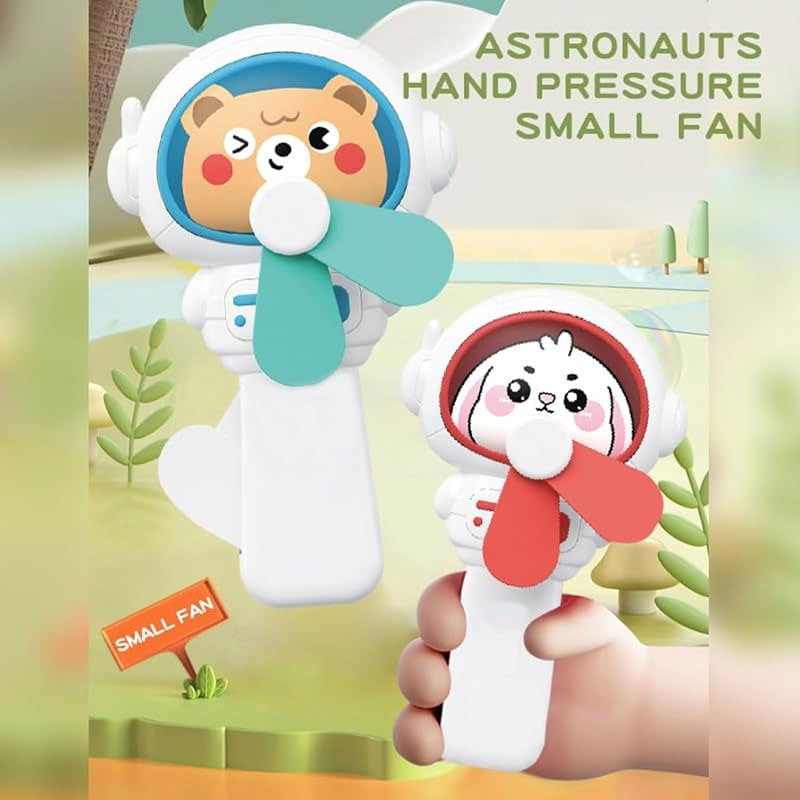 Manual Hand Press Fan for Kids | Portable Hand Pressure Mini Toy Fan