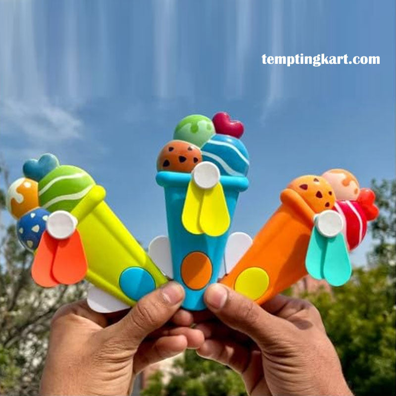 Ice-Cream Manual Hand Fan for Kids