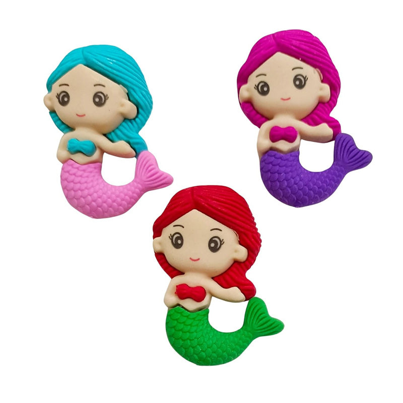Mermaid 3D Erasers for Girls (Pack of 3)