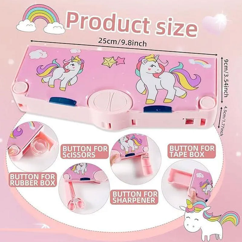 All-in-One Unicorn Scissior Pencil Box for Kids