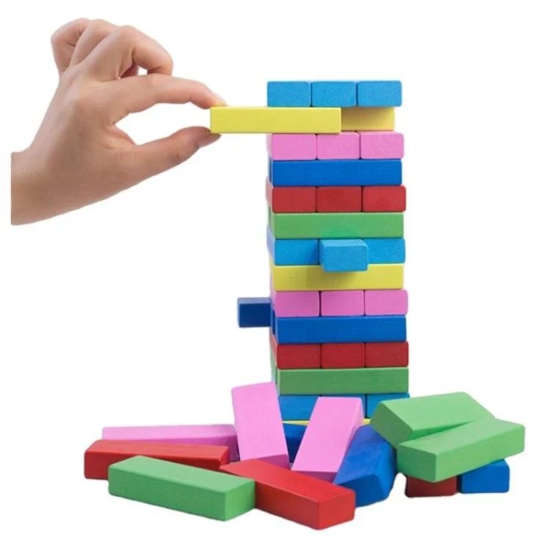 Wooden Building Blocks Toys – Brown, for Kids 4–6 Years